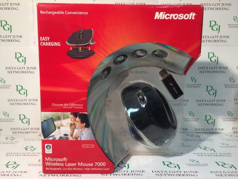 Microsoft 2.4GHz Wireless Rechargeable Laser 1142 Mouse 7000 Black