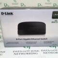 D-Link Ethernet Switch 8-Port Gigabit Plug n Play Compact Design Fanless Desktop (DGS-1008G)