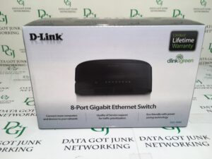 D-Link Ethernet Switch 8-Port Gigabit Plug n Play Compact Design Fanless Desktop (DGS-1008G)