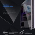 Zalman R2 ATX Mid Tower PC Case with Modern Mesh Front Panel Design Tempered Glass White