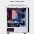 Zalman R2 ATX Mid Tower PC Case with Modern Mesh Front Panel Design Tempered Glass White