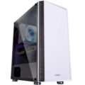 Zalman R2 ATX Mid Tower PC Case with Modern Mesh Front Panel Design Tempered Glass White