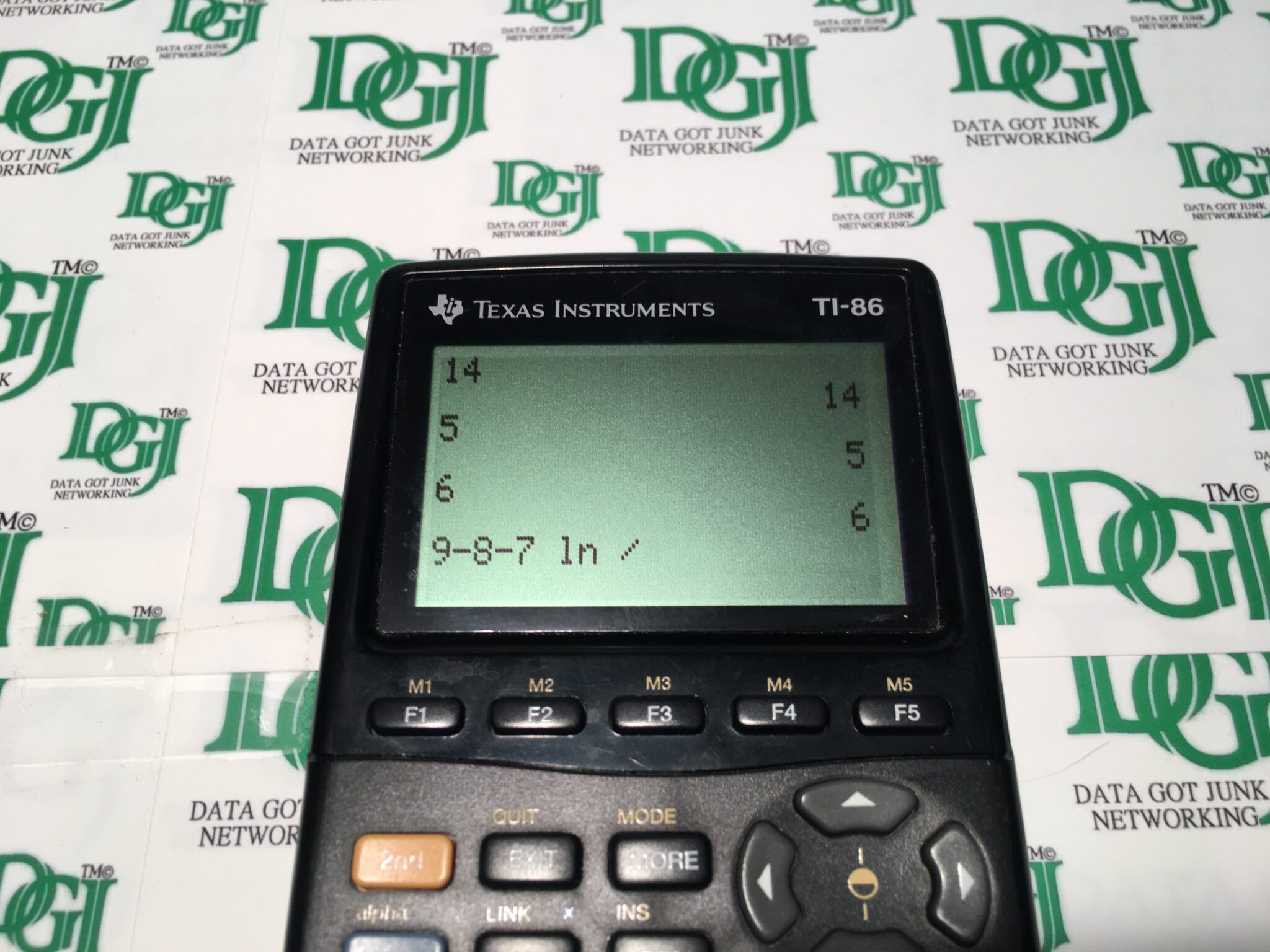 Texas Instruments TI-86 Advanced Graphing Calculator - Data Got Junk