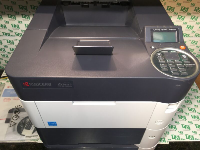 Kyocera 1102L12US0 Model FS-4200DN Black & White Network Laser Printer, 5 Line LCD Display Panel for Ease of Use, 52 Pages Per Minute, 2600 Sheet Maximum Paper Capacity, Convenient USB Host Printing