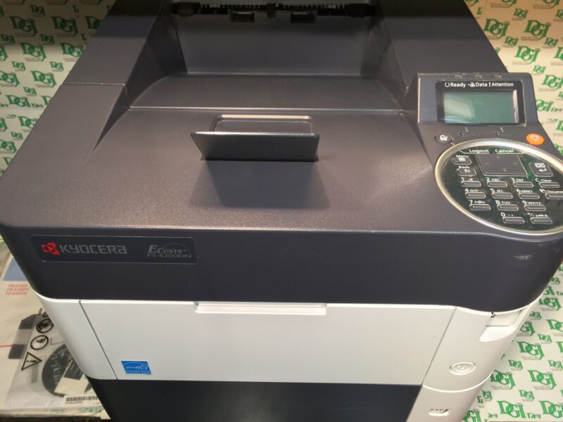 Kyocera 1102L12US0 Model FS-4200DN Black & White Network Laser Printer, 5 Line LCD Display Panel for Ease of Use, 52 Pages Per Minute, 2600 Sheet Maximum Paper Capacity, Convenient USB Host Printing