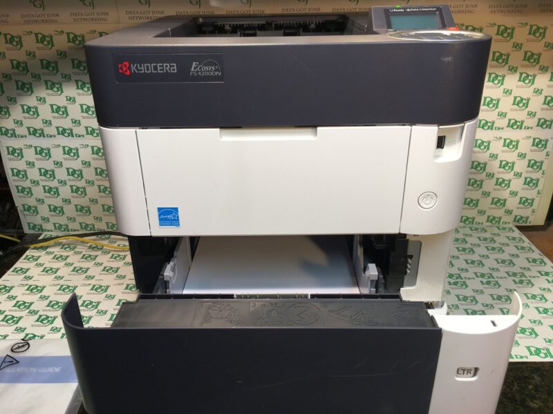 Kyocera 1102L12US0 Model FS-4200DN Black & White Network Laser Printer, 5 Line LCD Display Panel for Ease of Use, 52 Pages Per Minute, 2600 Sheet Maximum Paper Capacity, Convenient USB Host Printing