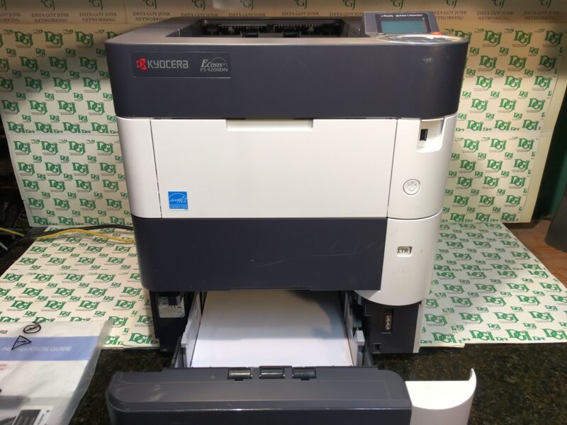 Kyocera 1102L12US0 Model FS-4200DN Black & White Network Laser Printer, 5 Line LCD Display Panel for Ease of Use, 52 Pages Per Minute, 2600 Sheet Maximum Paper Capacity, Convenient USB Host Printing