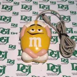 Vintage Yellow M&M Computer Mouse Serial PS/2