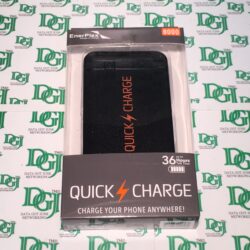 EnerPlex QuickCharge Black 8000 mAh Portable Power Bank QC8000BK
